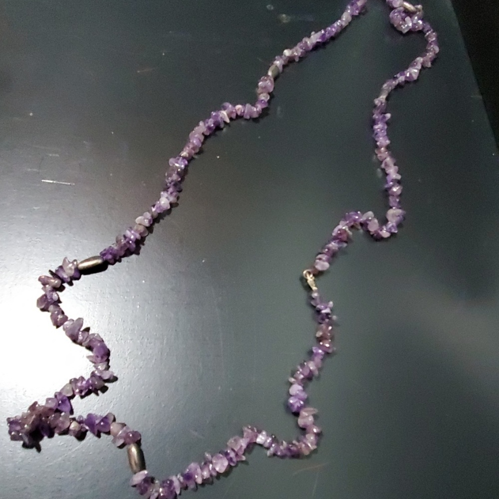 Purple beaded necklace